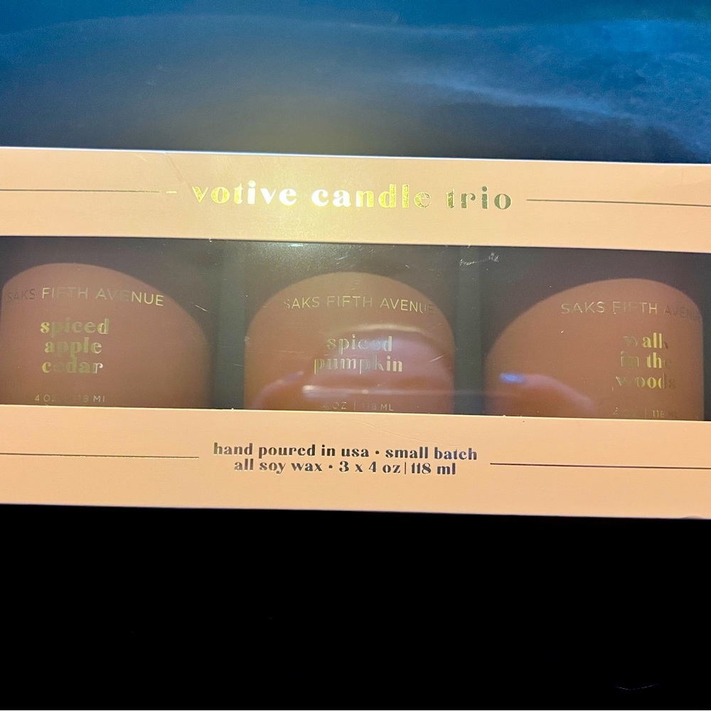 Saks Fifth Avenue Fall Votive Candle Trio